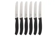 6x Victorinox Standard Wavy Edge Steak and Tomato Knife - Black