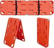 Water Floating Stretcher, PE Two-Fold Stretcher, Plastic Emergency Rescue Spine Board, Life Board with Seat Belt, First Responder Backboard, Spine Board Stretcher Immobilization, for Patient