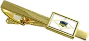 [Select Gifts] Itabira City Minas Gerais State Flag Gold Tie Clip Engraved Personalised