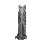 [Maria Lucia Hohan] Maria Lucia Hohan Cecilia Maxi Dress 34 FR SILVER