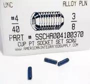 #4-40x3/8 Hex Socket Set Screws Cup Point Alloy Steel (50)