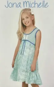 Jona Michelle Girls Youth Dress - Green Chiffon - Size: Varies