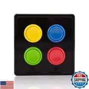 Arcade Light Switch Plate Cover, (Black/Red,Blue,Green,Yellow) Double Switch,