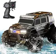 KAIMIO Remote Control Car Toys for Boys 1:16 All Terrain Off-Road RC Vehicle 2.4GHz Waterproof RC Monster Truck Water Driving Swimming Pool Kids Toys