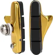1Pair Brake Shoes Pads with Quiet Control for Road Brake Bikes, Aluminum Rubber Compound, Gold, Silver, Black, 5.7 * 2.6 * 2.4cm, 40g, Type: Bicycle Brake, Suitable Replacement