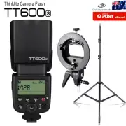 Godox TT600S 2.4G Camera Flash Speedlite for Sony + S-type Bracket + Light Stand