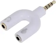 COHEALI U Shape Stereo Audio Jack Earphone Splitter Adapter Dual Headphone Connection for Players Easy Plug and Audio Converter for Headsets and Speakers