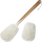17 Inch Natural Exfoliating Loofah Back Scrubber Long Handle Body Bath Brush