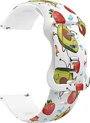 [ISOUDE] 20mm Watch Strap For Garmin Vivoactive 3 Venu SQ Vivomove HR Silicone Printing Band Forerunner 645M 245M 55 Watchband Bracelet