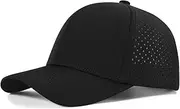 [VOBOOM] Men Quick Dry Baseball Cap Laser Cut Mesh Ball Cap Curved Brim Snapback Hat