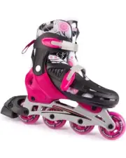 New Bounce Adjustable Inline Skates for Kids and Adults - 4 Wheel Blades Roller.