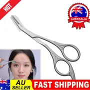 Portable Women's Eyebrow Trimmer Scissors with Comb for Hair Cutting and MakeuPJ