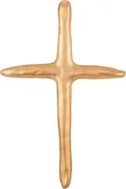 Mud Pie Gold Decorative Cross Sitters; 10" x 6 1/2"
