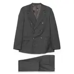 [Caruso] Caruso Double-breasted Checked Suit 52 IT GREY