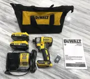 Brand New DeWALT DCF887B 20v XR (2)2.0 Ah 3-Speed 1/4 in Impact Driver Kit