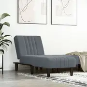 Chaise Longue Dark Grey Velvet