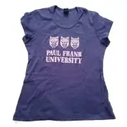 Vintage Paul Frank Tshirt, Owls, Paul Frank University, Navy/Pink, Small