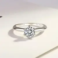 在飛比找ETMall東森購物網優惠-18K White Gold D color mosangs