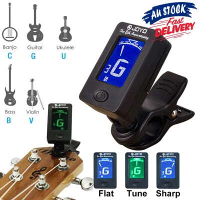 JOYO LCD Tuner Guitar Violin Ukelele Bass Tuner Chromatic Clip Multifunction