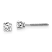 14kw .30ct VS2/SI1 G I Diamond Stud Thread on/off Post Earrings