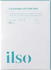 ILSO 1/3 Saving Cotton Pad, Thin Layer Perfect for DIY Toner pad and mask, 40 Sheets, Korean Skincare (50 x 70mm)