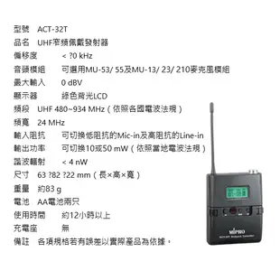 【MIPRO 嘉強】MA-100 單頻道迷你喊話器 頭戴式+發射器 贈保護套+麥克風收納袋 全新公司貨