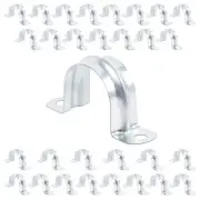 30 PCS 1 Inch Reinforced Rigid Pipe Strap,2 Holes U Bracket Cable Clamp Hange...