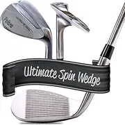 Ultimate Spin Wedge Golf Club – Precision Pitching, One-Hop-and-Stop Control with Deep Grooves and Gear Effect – High-Spin Golf Wedges – Right Handed Satin Nickel Chromium, 56 Degree Loft