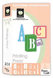 NEW!! Cricut cartridge Printing Press! ORIGINAL w/ keypad overlay!! RARE!!