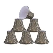 Aspen Creative 50002-6,Bell Clip-On Lamp Shade/Brown Jacquard Textured Fabric...
