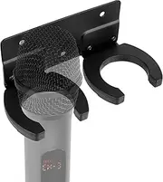 Geekria for Creators Microphone Wall Mount Holder, Wired and Wireless Mics Storage Hanger, Space-Saving Design for Home, Office, Recording Studio, Easy Installation (Two Seater/Black)