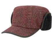 STETSON * MENS WOOL BLEND WINTER CAP * XL * NEW RED HAT BERBER EARFLAPS & LINED