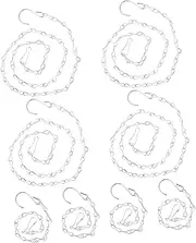 1set Birdcage Chain Garden Planter Hangers Extender Planter Kit Hanging Chain Hangers for Plants Outside Suet Basket Chain Chime Chain Poles Gazebo Lantern Chain Clear Iron 8pcs