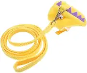 Totority 1 Set Adorable Dinosaur Pet Vest Leash and Harness for Small Animals Lightweight and Durable Escaping Design for Bunnies Ferrets and Pigs for Outdoor Walking