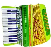 Accordion for Kids, Small 17 Keys Button Accordion 6Bass Accordion Toy, Musical Instrument Cute Lightweight Educational Toy for Girls & Boys