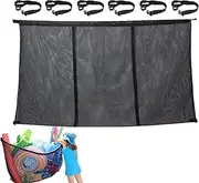 Pool Storage Net - Water Lounger Holder | Large Anti-Sagging Hangable Toy Storage Net for Debris Removal Poolside Organization Beach Fence Backyard Cleanup Indoor Party