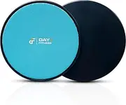 Core Sliders by Day 1 Fitness, Set of 2-2 Color Options - Dual Sided for Carpet and Hard Floors - Premium, Multipurpose Gliding Discs to Strengthen Abs, Lower Back - Portable Abdominal Equipment