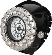 [Holibanna] Watch Digital Watch for Women Finger Watches for Men Hand Watch for Men Watch Rings Trendy Rings Ladies Watches Boys Rings Girl Finger Watch Boy Finger Watch Glass Black
