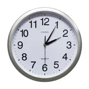 Concise Silent Non-Ticking Round Wall Clock Quartz- Silver 36CM