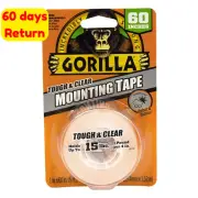 Clear Double-Sided Mounting Tape 6.8Kg Hold 25.4mm x 1.52m Single Roll