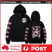 Demon Slayer Hoodie Jumper Men Women Kamado Nezuko Cosplay Pullover Sweatshirt