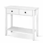 Hallway Console Table Hall Side Entry 2 Drawers Display White Desk Furniture NEW