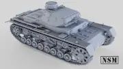 NSM Panzer IIIC, 1/56th Scale,28mm For Bolt Action.
