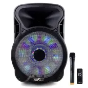 beFree Sound 15" Bluetooth Rechargeable Party Speaker w Illuminating Lights