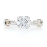 NEW Moissanite Engagement Ring - 950 Platinum Solitaire Size 5 1/2