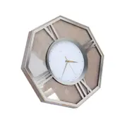 Decorative Hexagonal Shape Golden Glitter Design Analog Deco Wall Clock 47 cm