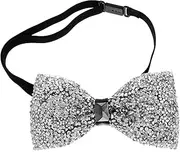 [FOMIYES] Classic Red Bow Tie Men's Rhinestone Tie Pre-tied for Men Suitable for Wedding Party