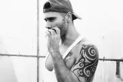 [M581] Male Model Showing Off Body To Viewer Fine Art Hunky Physique