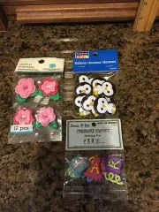 Craft Lot Of 3 BUTTONS KNIT STICKERS PT-1.19