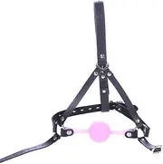 Silent Vibrating Silicagel ball gag 42mm Sexy Silicagel Gag Open Mouth Gag Locks SM Bondage Restraints Head Harness Ball Gag Locking Sex Toys Men Adult Game